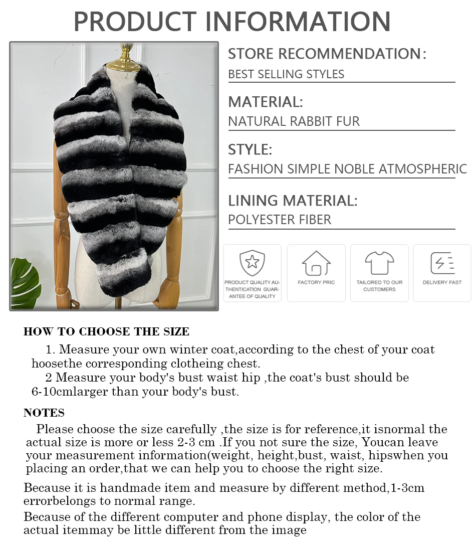 Natural Rex Rabbit Fur Collar ผู้หญิงฤดูหนาวสไตล์ที่ขายดีที่สุด