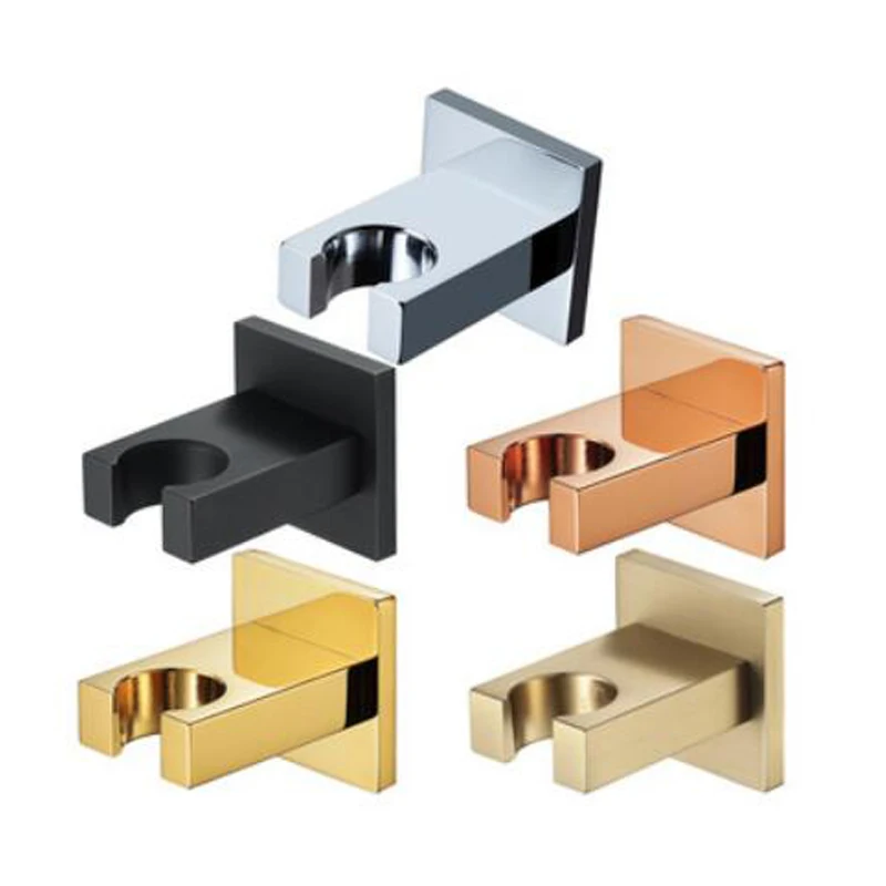 

Wall Supply Elbow With Handheld Shower Holder Solid Brass Square Shower Head Holder Wall Mounted Shower Bracket