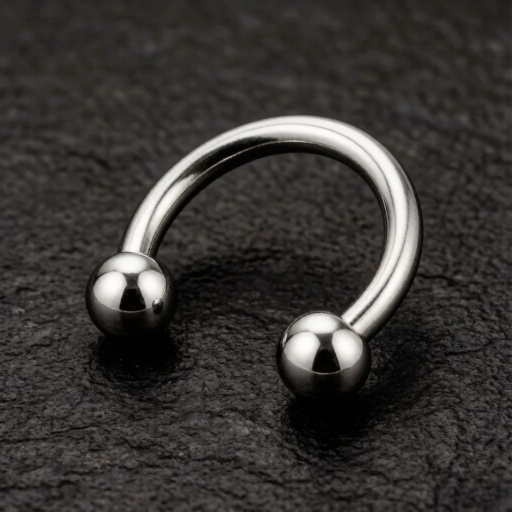 G23 Titanium Metal Horseshoe Fake Nose Ring C Clip Septum Lip Ring Hoop Real Piercing Jewelry for Women And Men