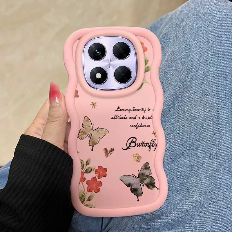 حافظة بتصميم مرن على شكل فراشات خريفية عصرية مضادة للخدش مصنوعة من أجل Redmi Note 14Pro 5G مثالية لـ Redmi #4