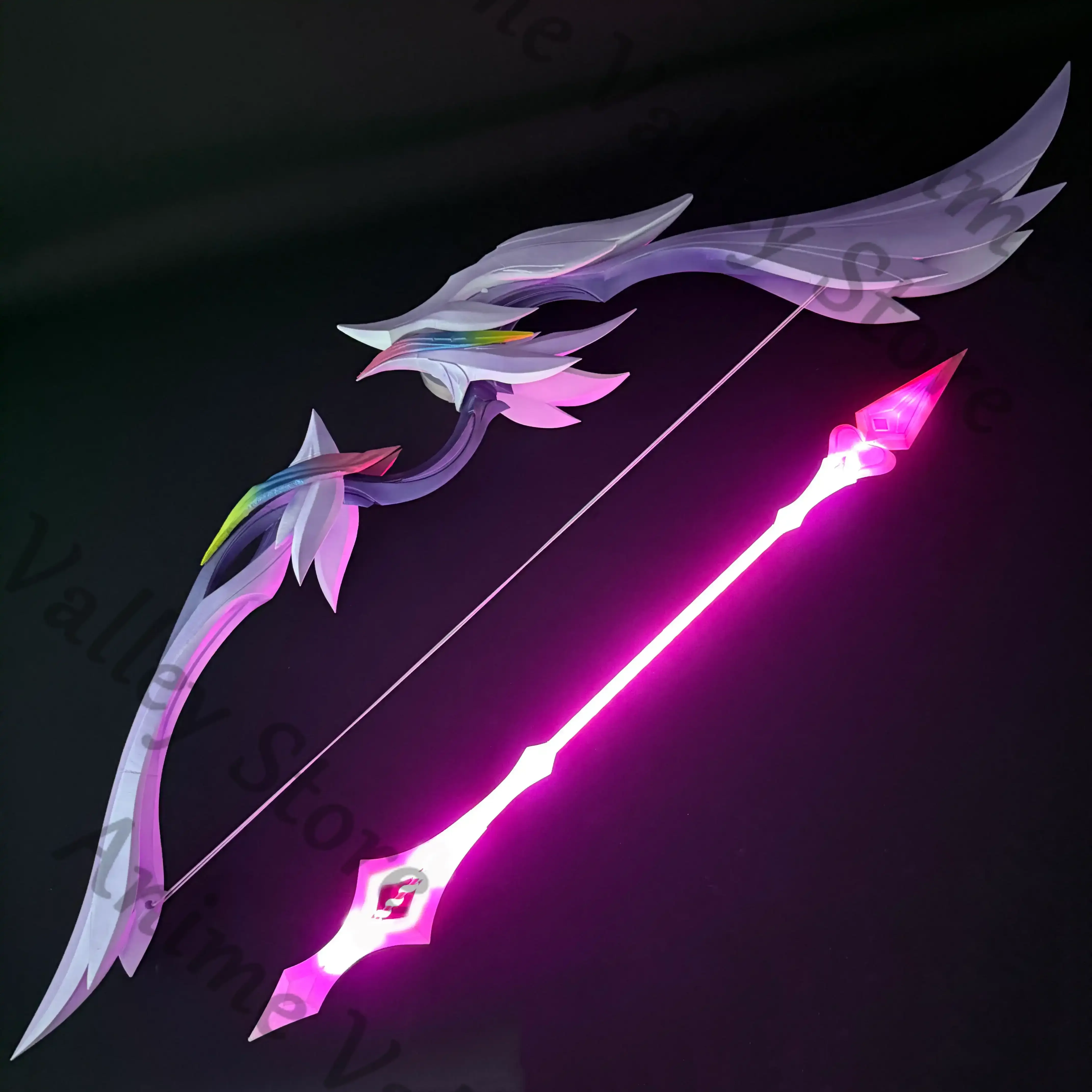 أنيمي هونكاي: ستار السكك الحديدية سيرين تأثيري القوس والسهم الدعامة الكرتون معدات الأسلحة الحصرية يمكن توهج هالوماس الدعائم عيد الميلاد