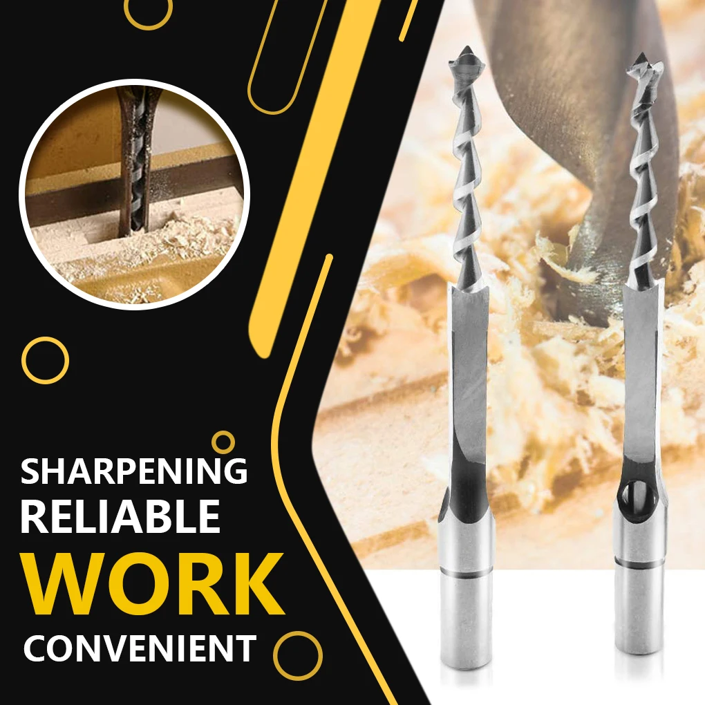 British System Woodworking Square Hole Drill DIY Woodworking Square Hole Tenon Machine Drill Bit Electric Tool Accessories