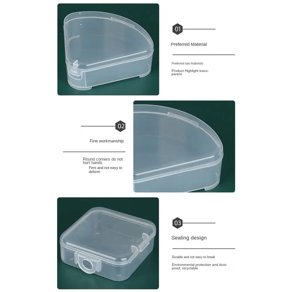 Transparent Powder Puff Box Head Rope Storage Fan Square Round Shaped Makeup Egg Storage Box Jewelry Organizer Case