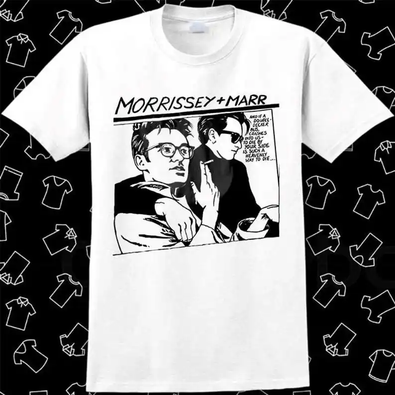 

The Smiths Morrissey Marr Cartoon Meme Gift Funny Tee Style Unisex Gamer Cult Vintage Music T Shirt R537