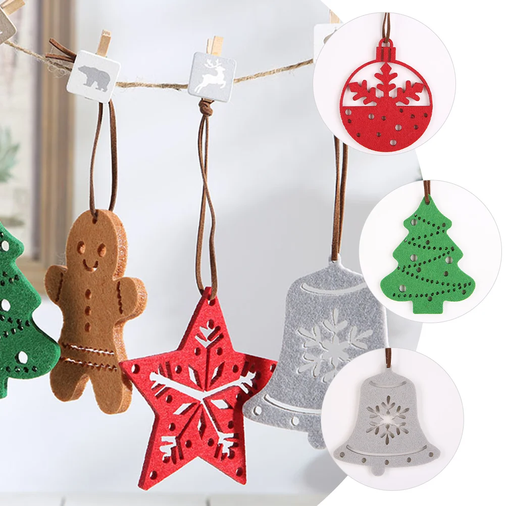 

10Pcs Gingerbread Man Ornaments Christmas Foams Hanging Decor for Xmas Tree Pendant Holiday Party Decoration Supplies