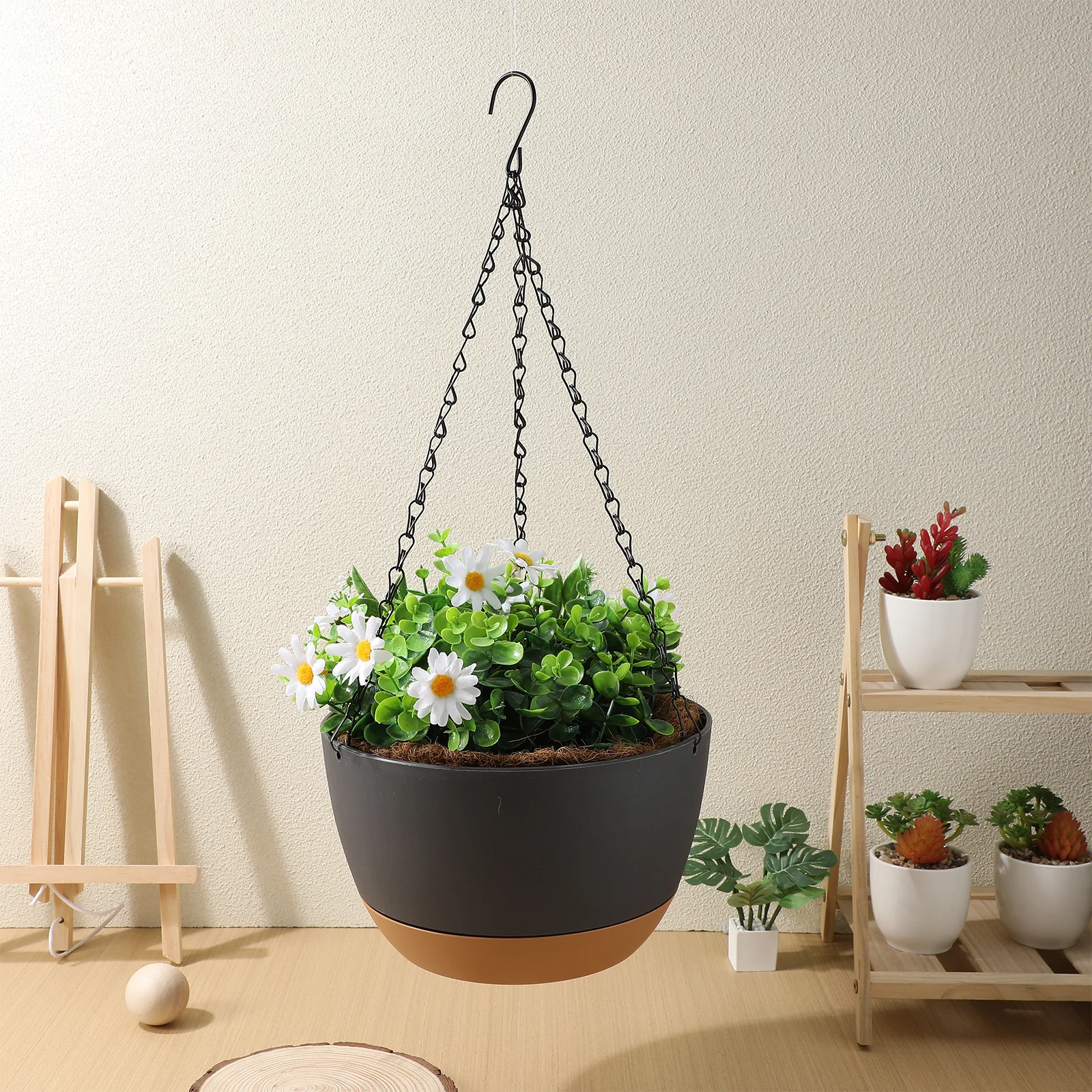 

2Set Indoor Hanging Planter Strong Material Versatile Use for Various Plants Easy Installation Hanging Planter