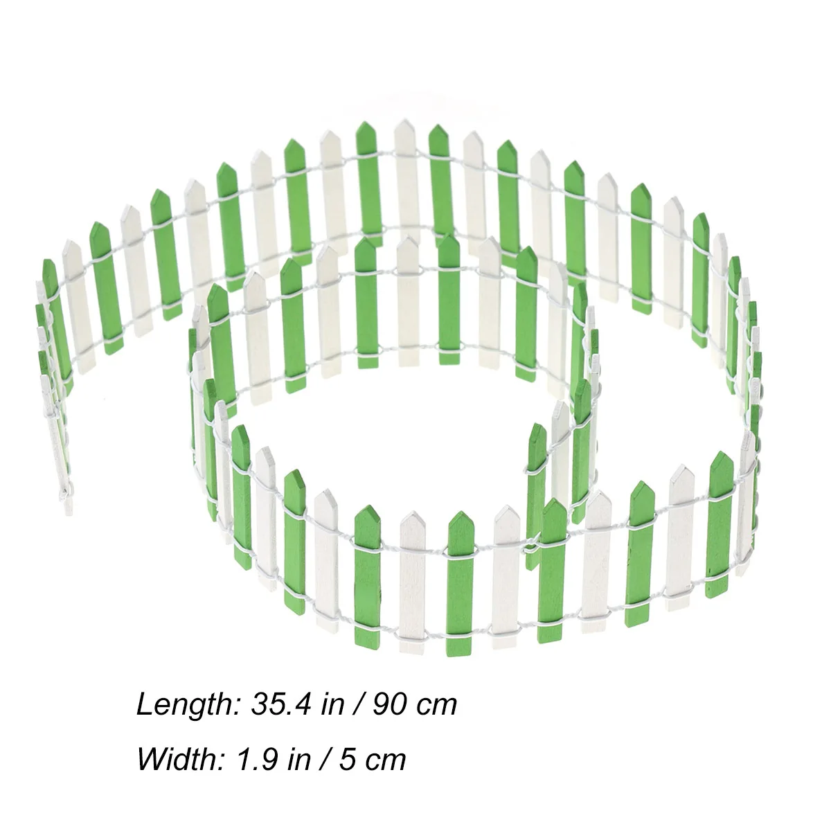 سياج خشبي صغير يمكنك صنعه بنفسك حديقة خرافية منظر طبيعي مزخرف لشجرة عيد الميلاد مايكرو هاوس بونساي زخرفة أخضر فاتح وأبيض #3