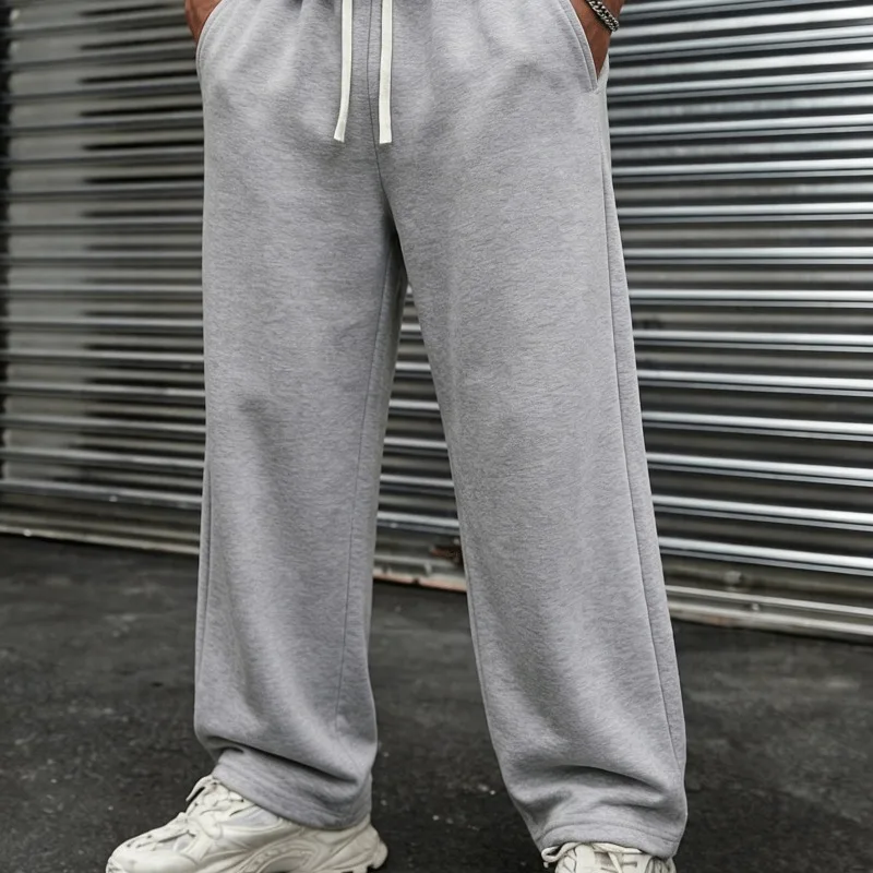 

Men's Casual Sports Straight Leg Pants, Jogging Pants, Loose Fit, Perfect for Gym Training Y2K Trendy and Cool Unisex Styles