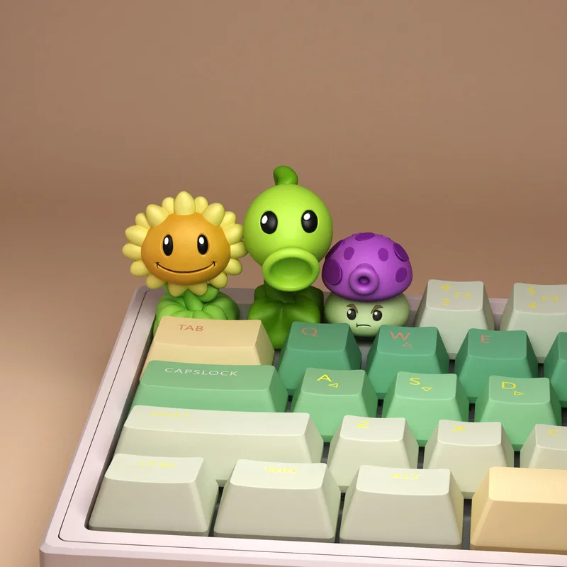 نبات إبداعي قابل للتخصيص مقابل زومبي أغطية مفاتيح ميكانيكية للوحة المفاتيح ثلاثية الأبعاد على طراز الرسوم المتحركة ملحقات ألعاب الكمبيوتر