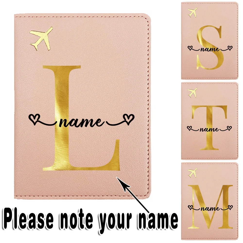 

Customized Name Passport Cover Travel PU Passport Portable Holder Protective Card Case Wallet Organizer Name Card RFID Blocking