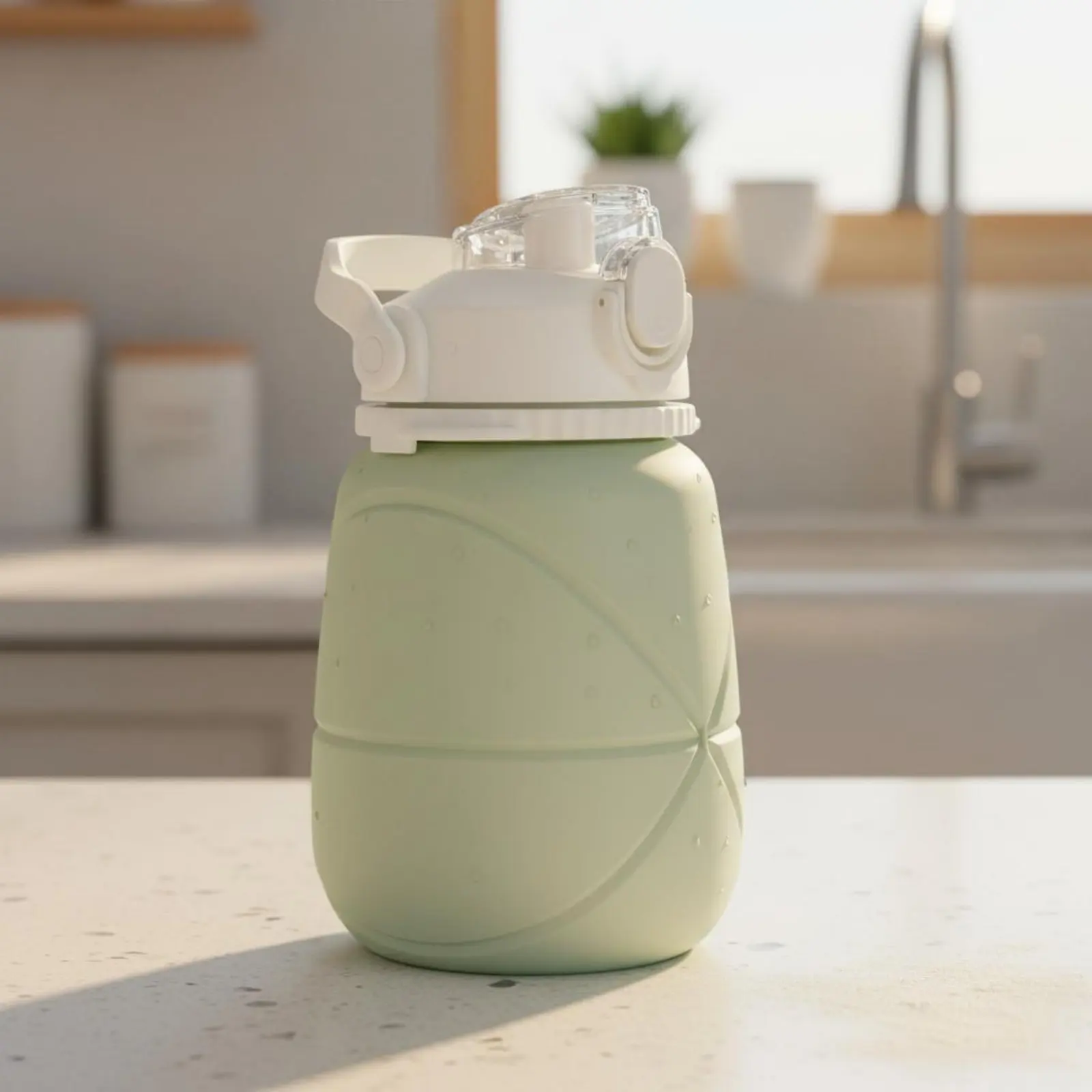 Collapsible Travel Bottle Portable Silicone Water Bottle Large Capacity Water Container Lightweight Drinkware Leak Proof