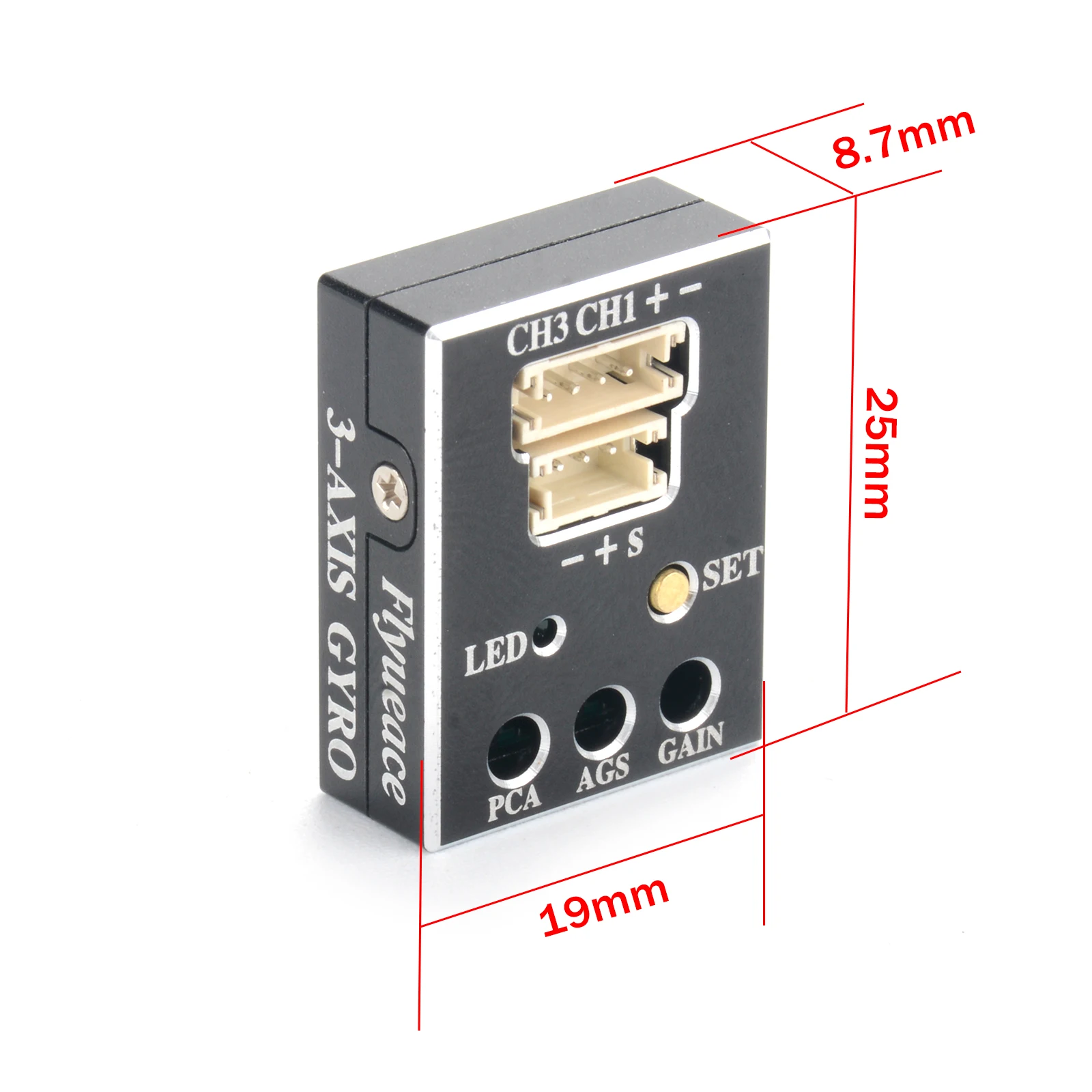 PYFORE RX-G7B 3축 메탈 자이로스코프 1/10 RC 드리프트 카 버기 레이싱 액세서리