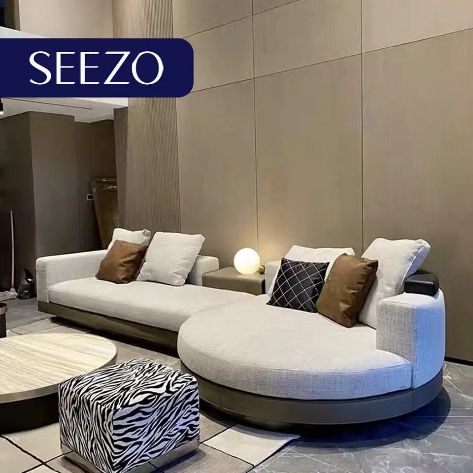 Modern Living Room Sectional Sofa With Soft Sponge Cushions And Synthetic Leather Upholstery With Synthetic Leather Upholstery