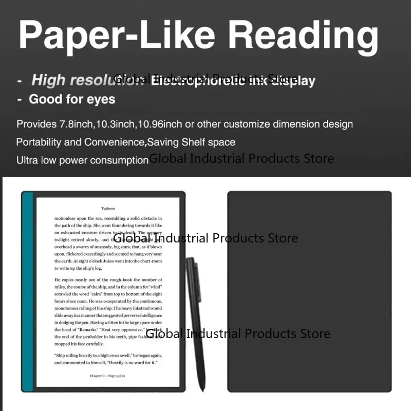 e ink typewriter 10.3 inch esp32 e ink paper display papyr e-ink tablet Eink E-Reader With Stylus Pen Sets custom factory