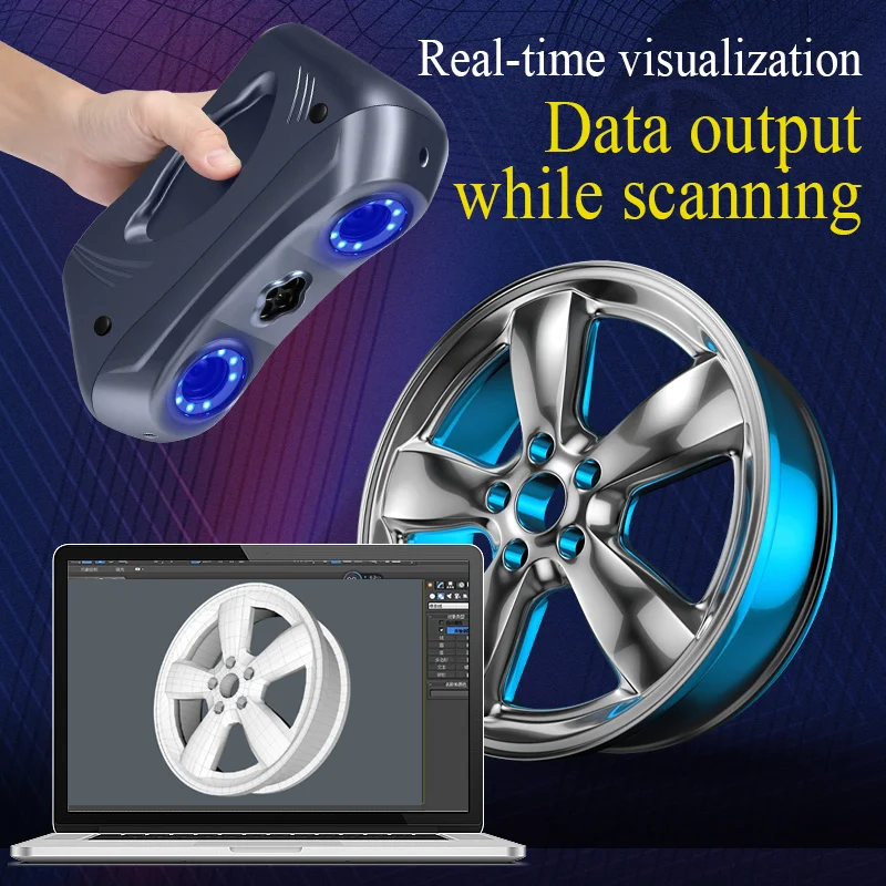 Commercial high precision fast scanning handheld portable laser 3d scanner for cnc machine and 3d printer