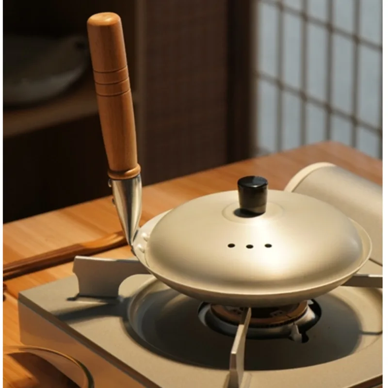 Japanese Frying Pan Aluminum Alloy Non Stick Pot Hammer Pattern Design Utensils For Kitchen Practical And Light Cookware Set