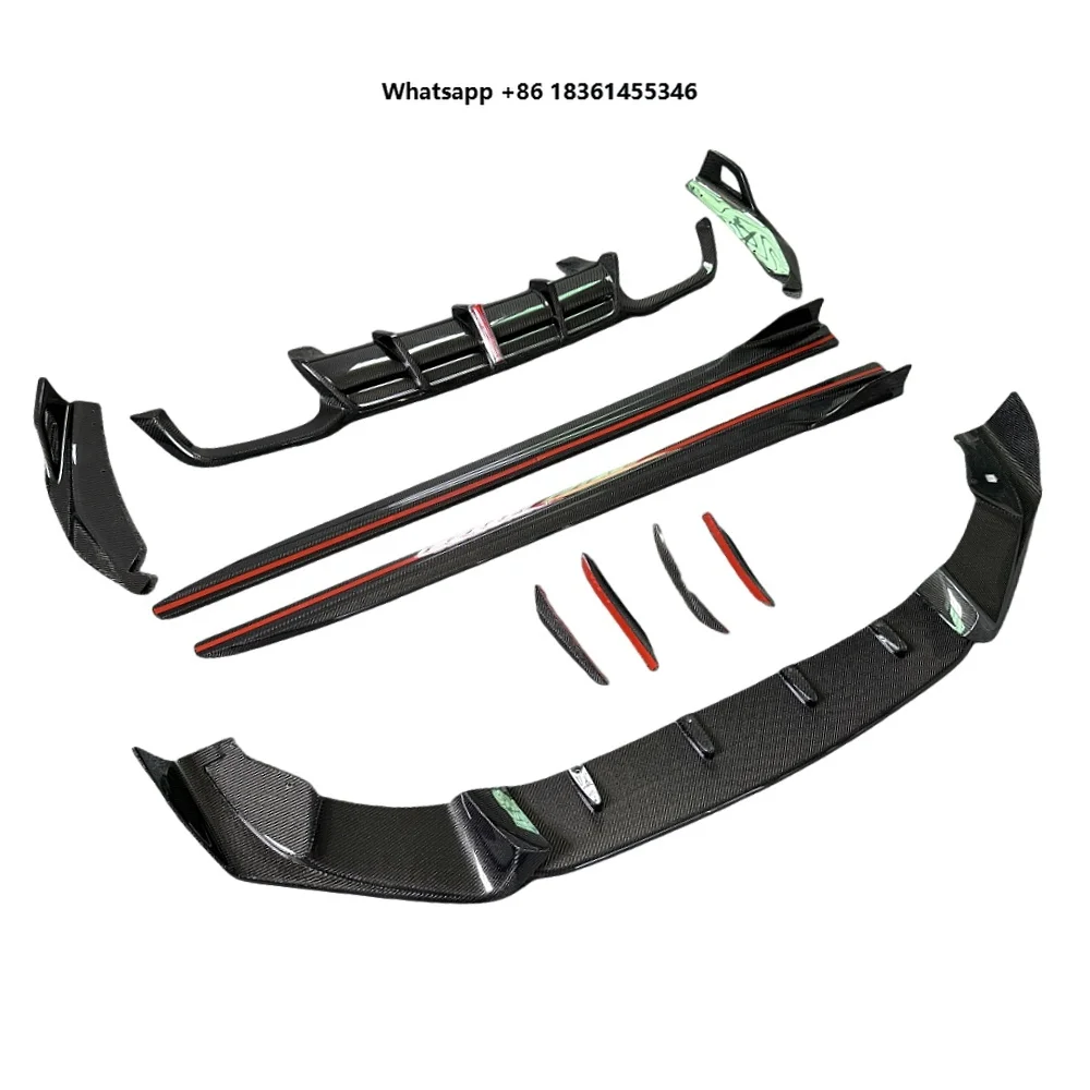 

For F97 X3M Upgraded Carbon Fiber Front Lip Diffuser Side Skirt Rear Diffuser Spoiler Body Kit,Suitable