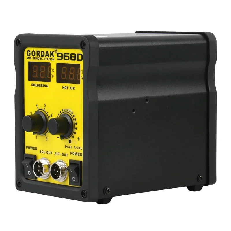 GORDAK968D besi solder pistol udara panas 2 In 1 stasiun solder Digital ganda mesin solder solder PCB pengerjaan ulang telepon 220V