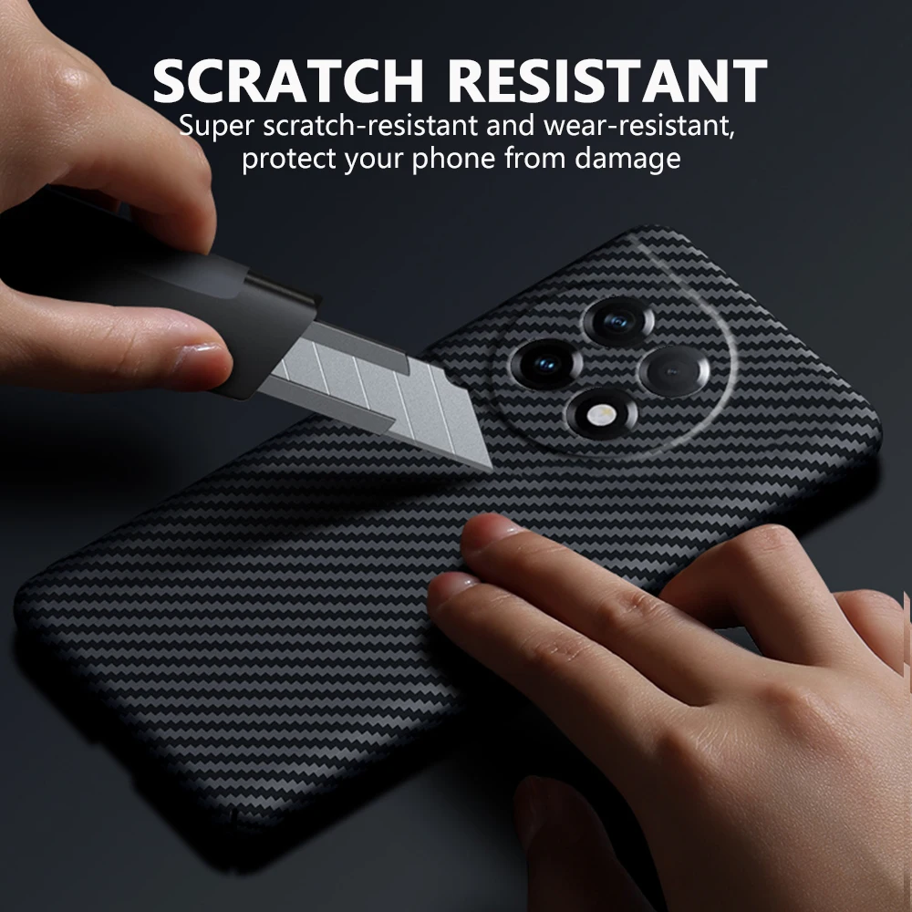 Genuine Carbon fiber Phone Case for Oneplus ACE 2 Pro Ultra Thin and Lightweight Rugged Protective Hard Cover Case