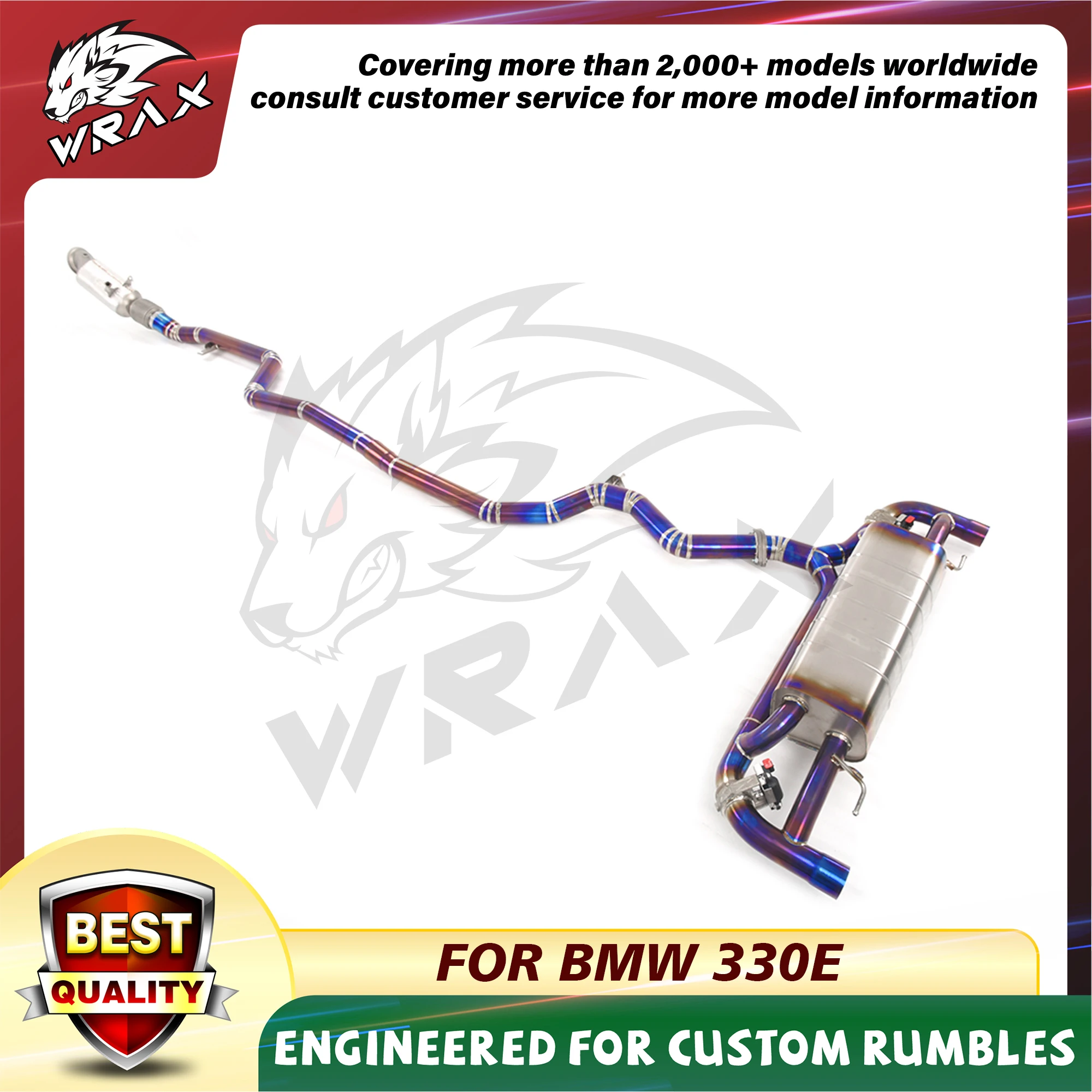 

WRAX Titanium Exhaust Control Valve System Muffler Car Parts Catback for BMW 330E lossless replacement car accessories