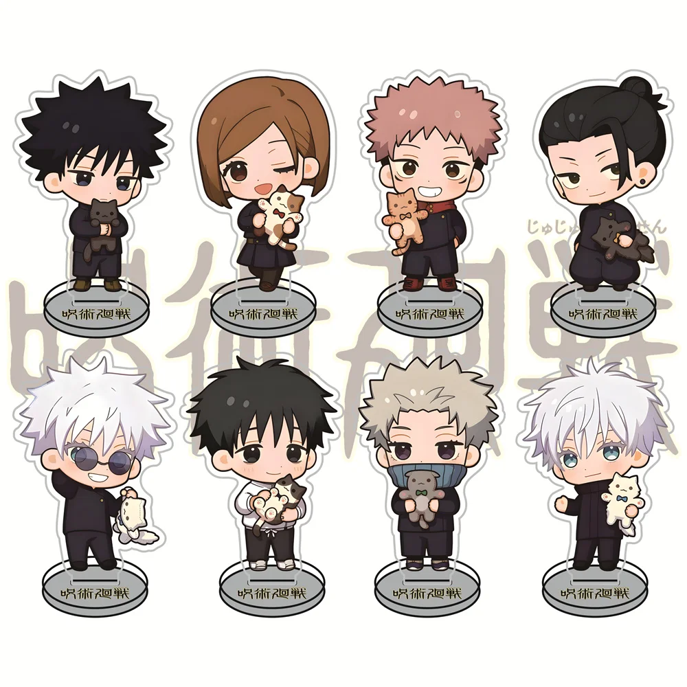 Jujutsu Kaisen Cat Partner Version 10cm Acrylic Stand Figures Keychain Anime Chibi Collectible Merchandise Decoration Fan Gift