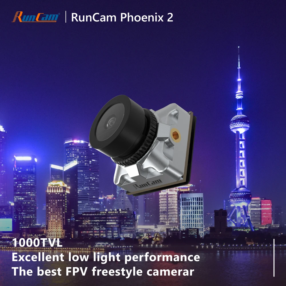 

RunCam Phoenix 2 Freestyle FPV Camera for Drone Copter 1000TVL Joshua COMS PAL / NTSC Switchable for Quadcopter Phoenix2 Nano