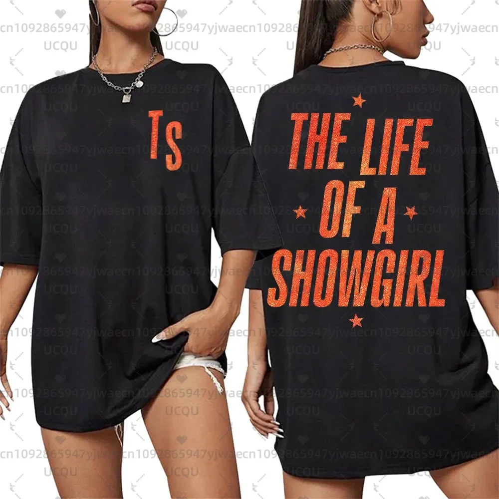 The Life of A Showgirl Tour 2025 Graphic T Shirt Men Women Vintage Fashion Short Sleeve T-shirts Hip Hop Clothing Cotton T-shirt