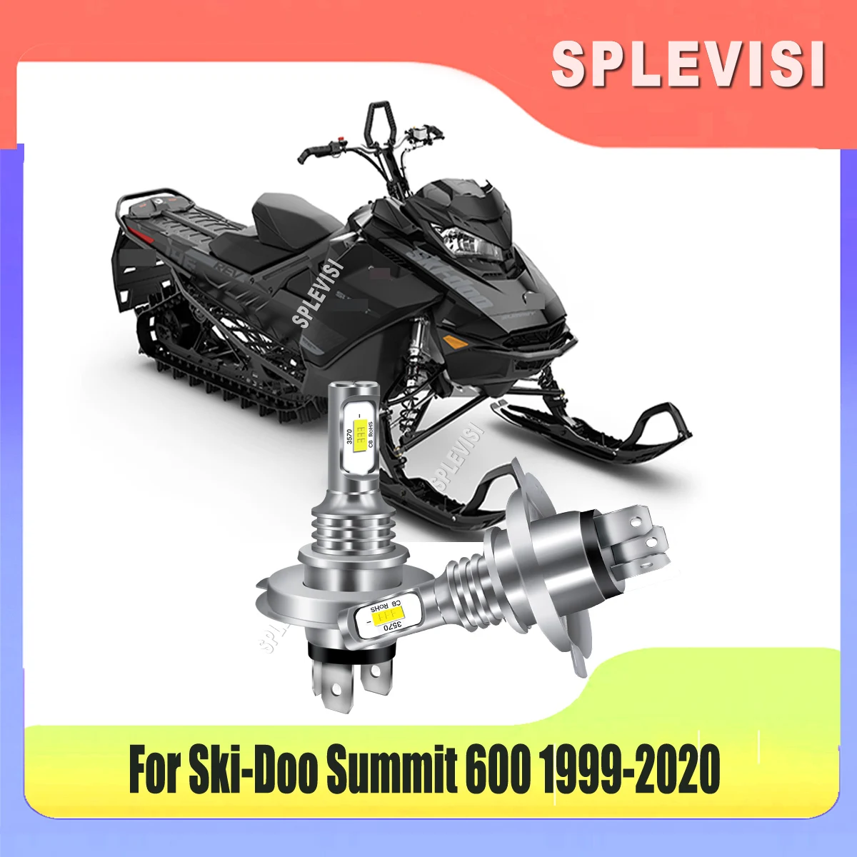 

High and Low Beam CSP Power LED Headlight Bulbs For 1999 2000 2001 2002 2003 2004 2005 2006 2007-2020 For Ski-Doo Summit 600