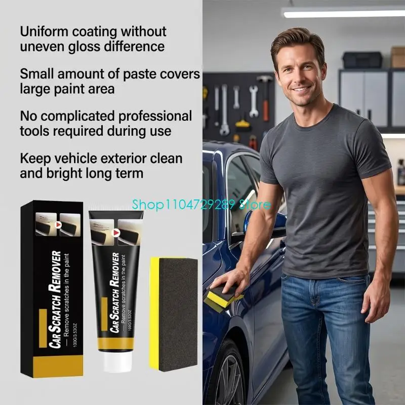 D8KE Cream Car Scratch Care Product for Vehicle Exteriors, Focused Application Format for Common Contact Areas During Regular