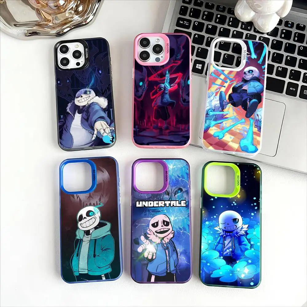 

Game U-Undertale Sans Doggo Phone Case Unique Holographic Rainbow iPhone 11-16 Pro Max TPU Case. Slim Fit, Shockproof, Skin-frie