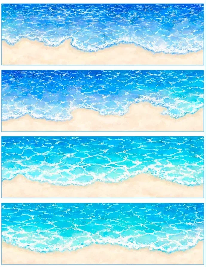 5m Blue Sea sand Water Beach Pet Washi Tape