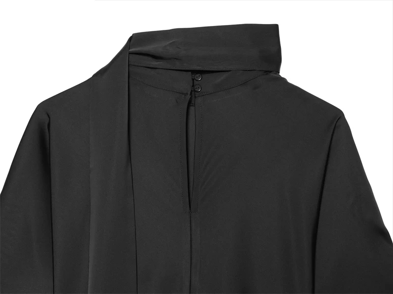 HXAO Spitzenkleider für Damen, Sommer, schwarzes Midi-Satin-Kleid, asymmetrisches, kurzärmeliges Kleid, elegantes, kokettes Partykleid – Detail 11