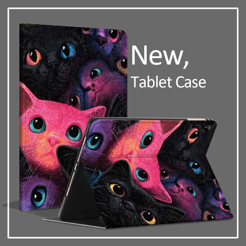 

Popular Cat Art Flower For Vivo IQOO Pad Pad2 Pad3 Pad5 Air SE Pro 11 11.5 12.1 12.3 13 inch Foldable Cover Tablet Case
