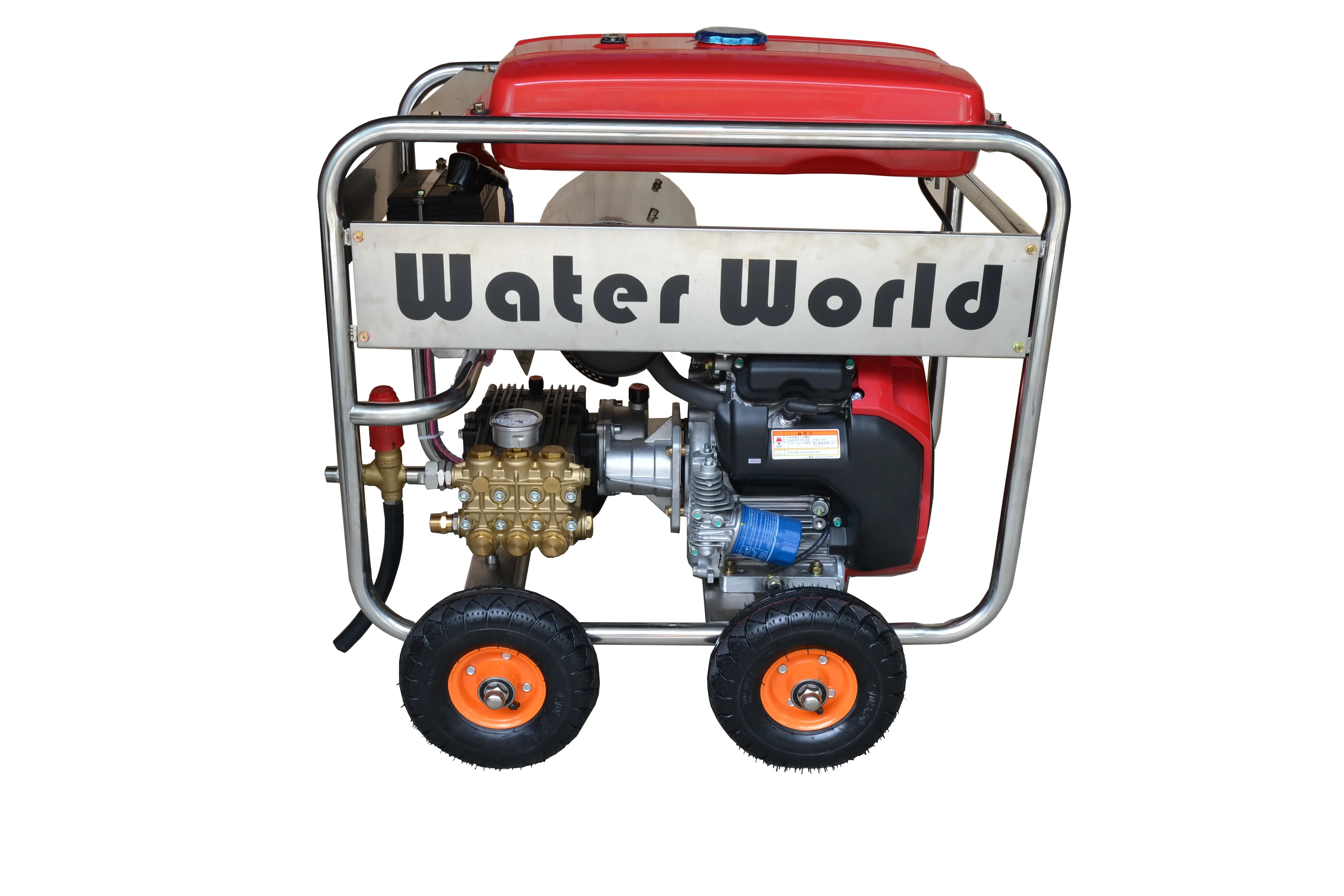 Water World 5075 Psi 350bar Portable Manual Push 18HP Type Gasoline engine high pressure washer