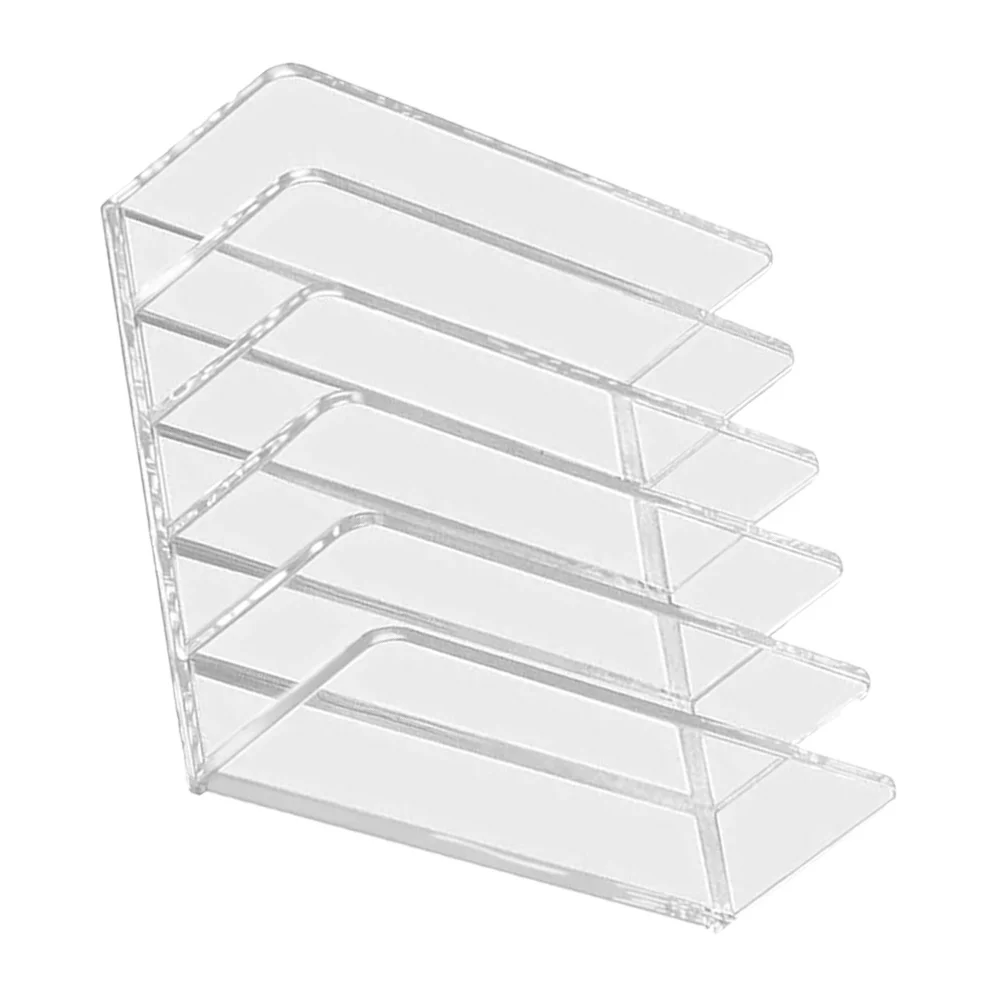 File Holder Acrylic Desktop Book Organizer Home and Office Magazine Rack File Racks for Home Desk Organizer