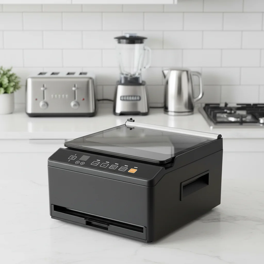 Professional Food acuu Packer 95 KPa Autoatic Sealer Double Seas Dry oist Built-in Cutter Hoe Fresh Storage Appliances