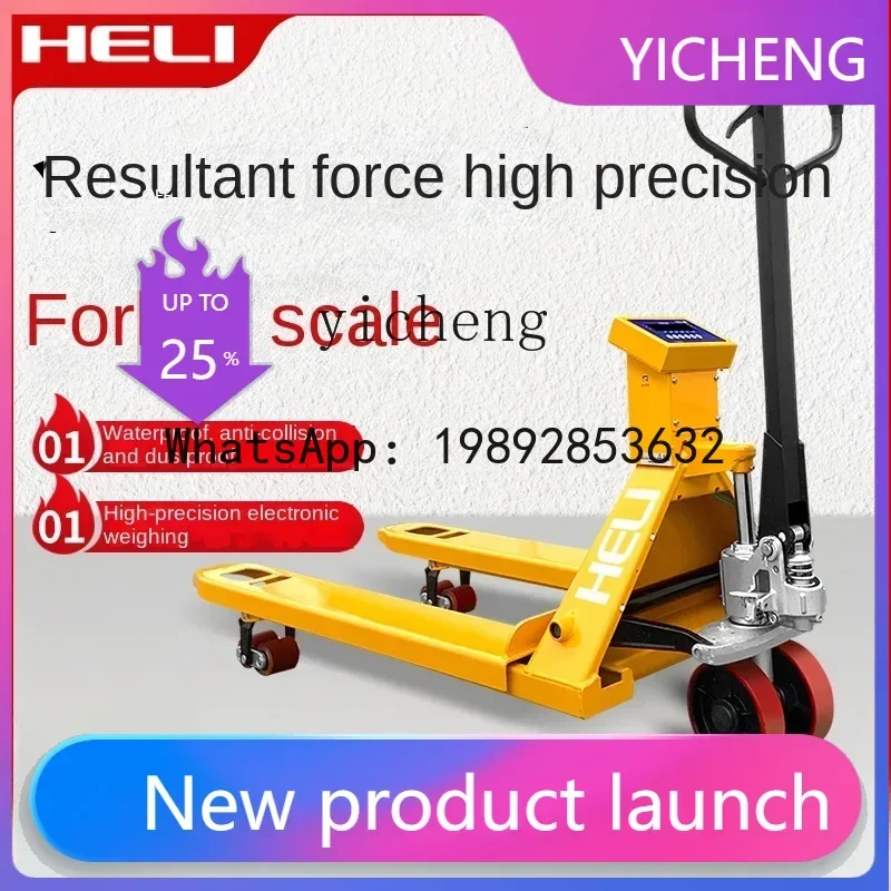

Manual Electronic Scale Forklift Truck Precise Weighing Manual Hydraulic Trailer Loadmeter Trolley
