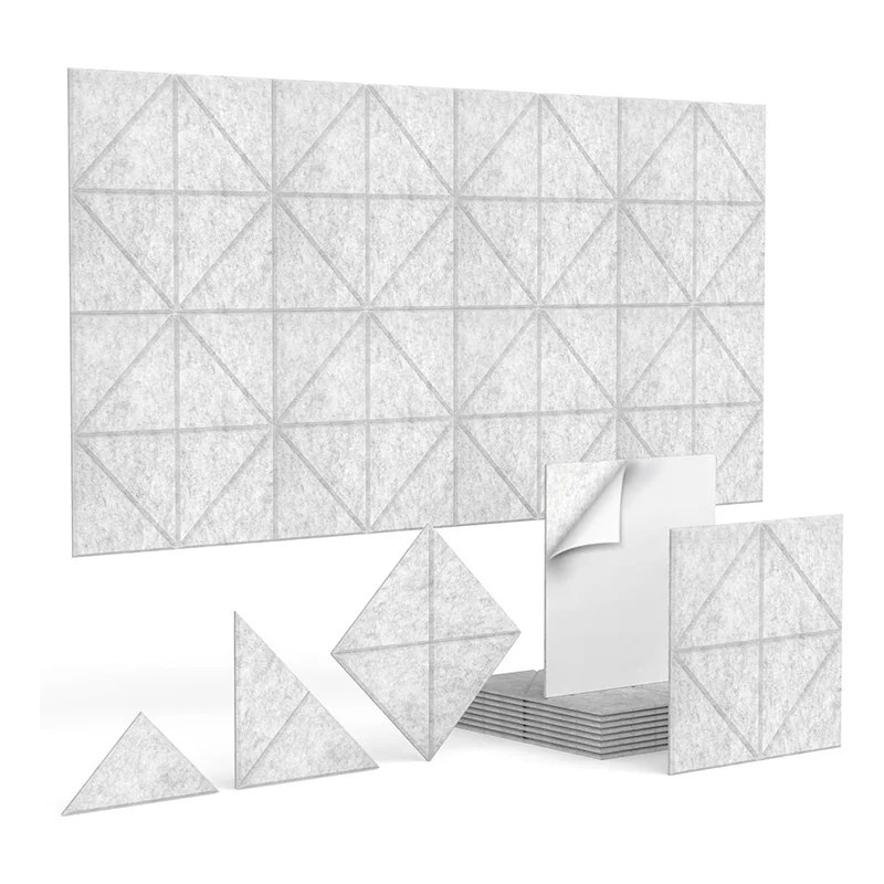 

New-12Pcs Self Adhesive Acoustic Panels,12X12X0.4 Inch Soundproof Wall Panels For Home, Recording Studio, Office