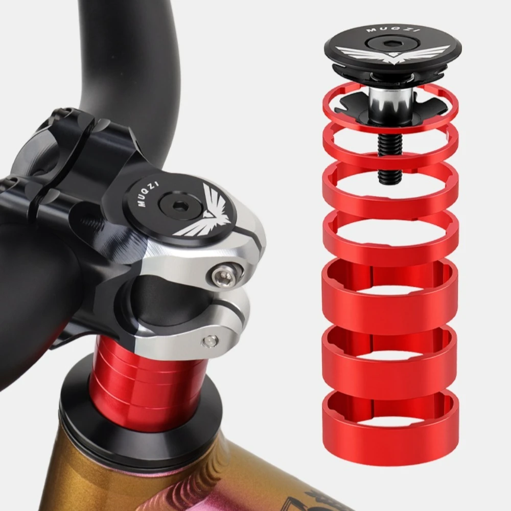 MUQZI Bicycle Fork Headset Cap 28.6mm Aluminum Spacers 2/3/5/10mm Headset Washer Bike Parts