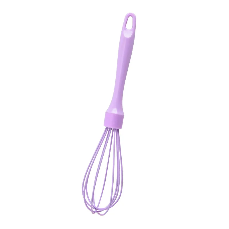 1PC 25cm Heat Resistant Silicone Hand-Held Egg Whisk Egg Pastry Scratch Resistant Coated Household Cooking Baking Mixing Tools