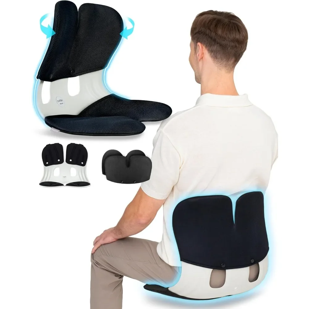 Curble GRAND COVER SET, Ergonomic Back Support Chair and Detachable Cover, Lumbar Support for Back Posture Corrector