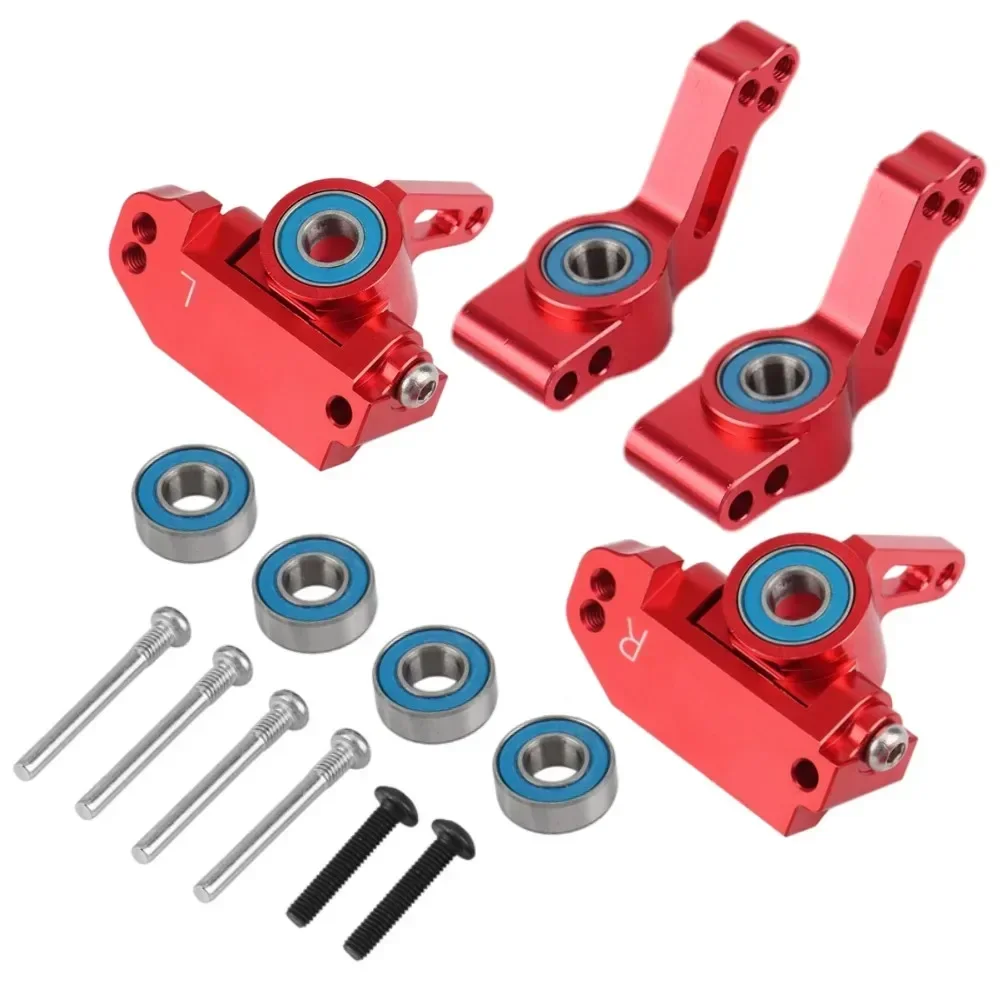 RC 6PCS Aluminum Castor Blocks Steering Block and Rear Pile Shaft Carrier Replacement 3632 3736 3752 for 1/10 TRXS 2WD Slash