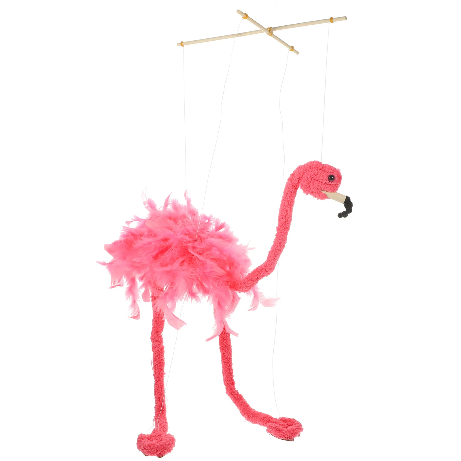 Pluszowy sznurek Flamingo Zwierzęta Marionetki Lalki na pokaz Ciekawe puzzle dla dorosłych