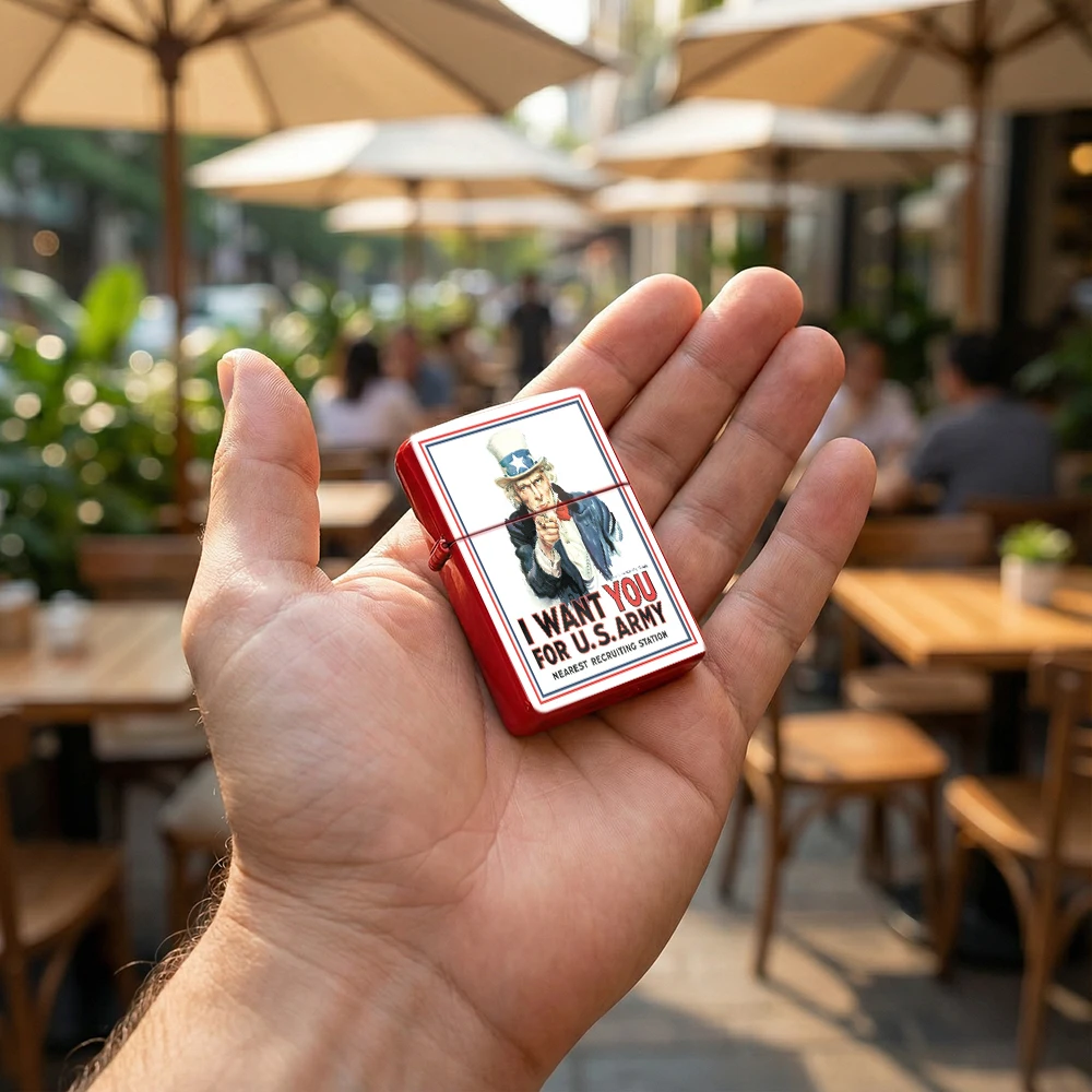 ヴィンテージフリップトップライター、アンクル・サム「I Wa - Vintage Collectible Lighters のレビューと価格