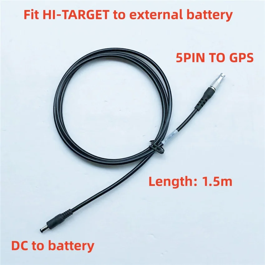 HI-TARGET GNSS GPS RTK EXTERNAL POWER CABLE PW-25A 5PIN TO DC