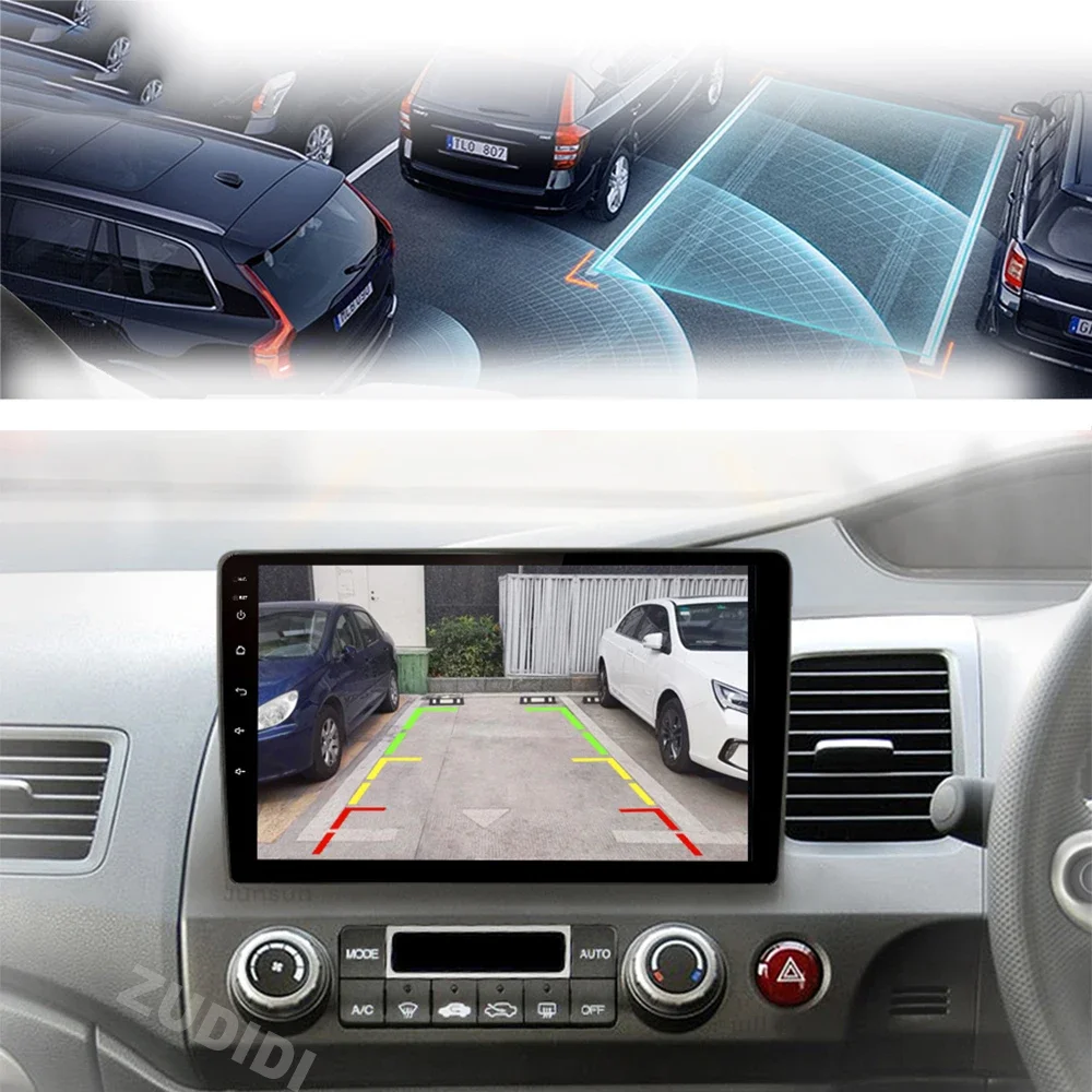 혼다 시빅 RHD 2005-2012용 안드로이드 16 카 라디오, 멀티미디어 플레이어 2 Din 우핸들 네비게이션 GPS 카플레이 DVD