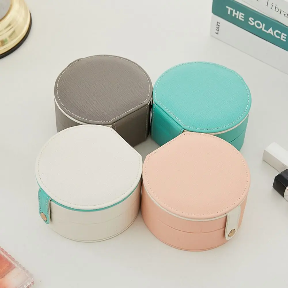 

Leather Jewelry Packing Bag Mirror Divided Grids Earrings Storage Case Multilayer Large Capacity Mini Jewelry Display Box Gift