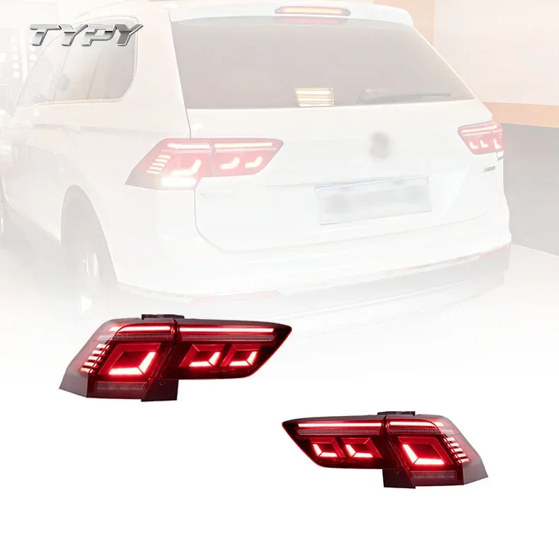 Car Tail Lamp Assembly Modified LED Taillight Running Lights Brake Lights Turn Signal For VW Tiguan 2017-2021custom