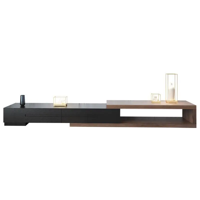 fLE Nordic retro style floor-to-ceiling telescopic TV cabinet stretching Italian advanced storage light luxury