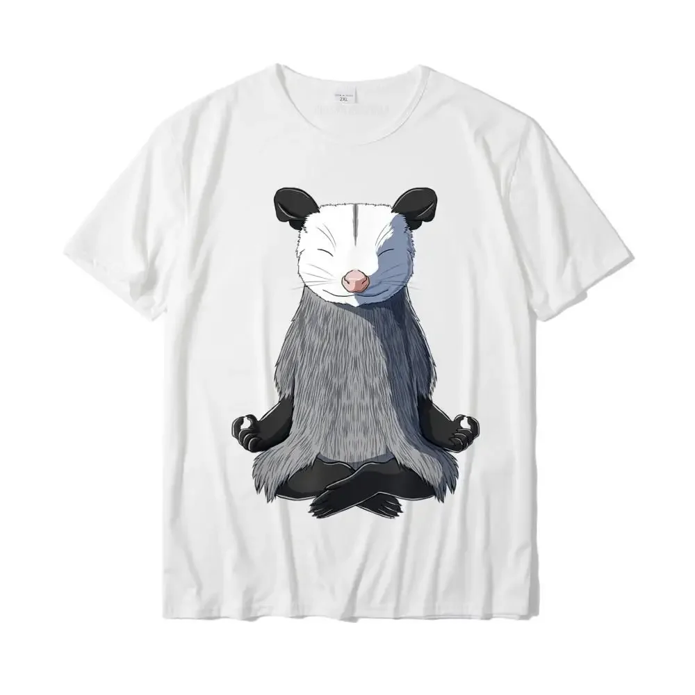 Yoga Opossum T-Shirt Cheap Group Tops T Shirt Cotton Top T-shirts for Students Funny Christmas Day Tops & Tees